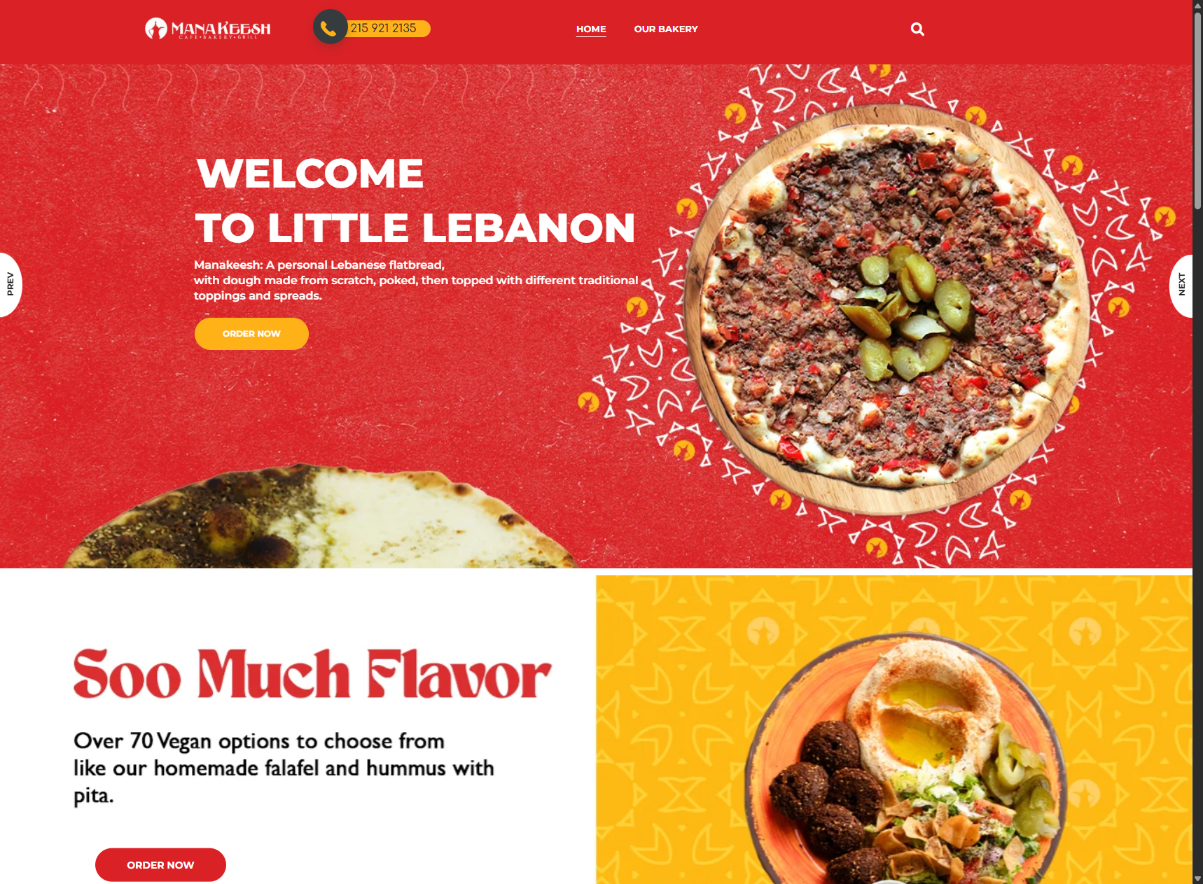 Manakeesh Café – Restaurant Website